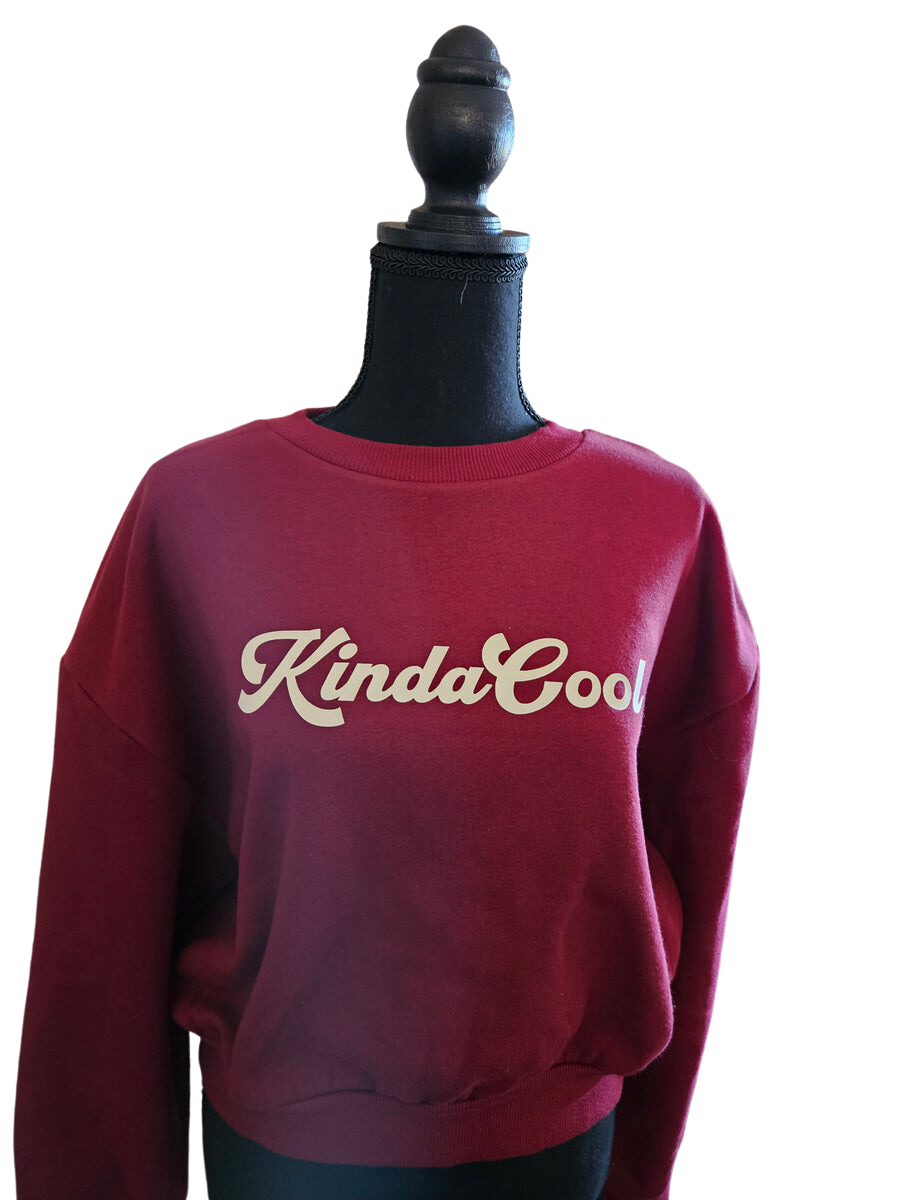 Classic Crop Sweatshirt (Maroon)